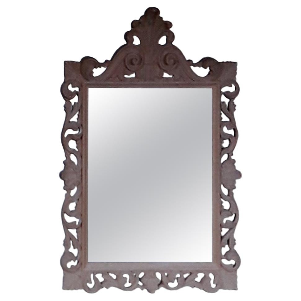 Raw Wood Italian Carved Mirror
