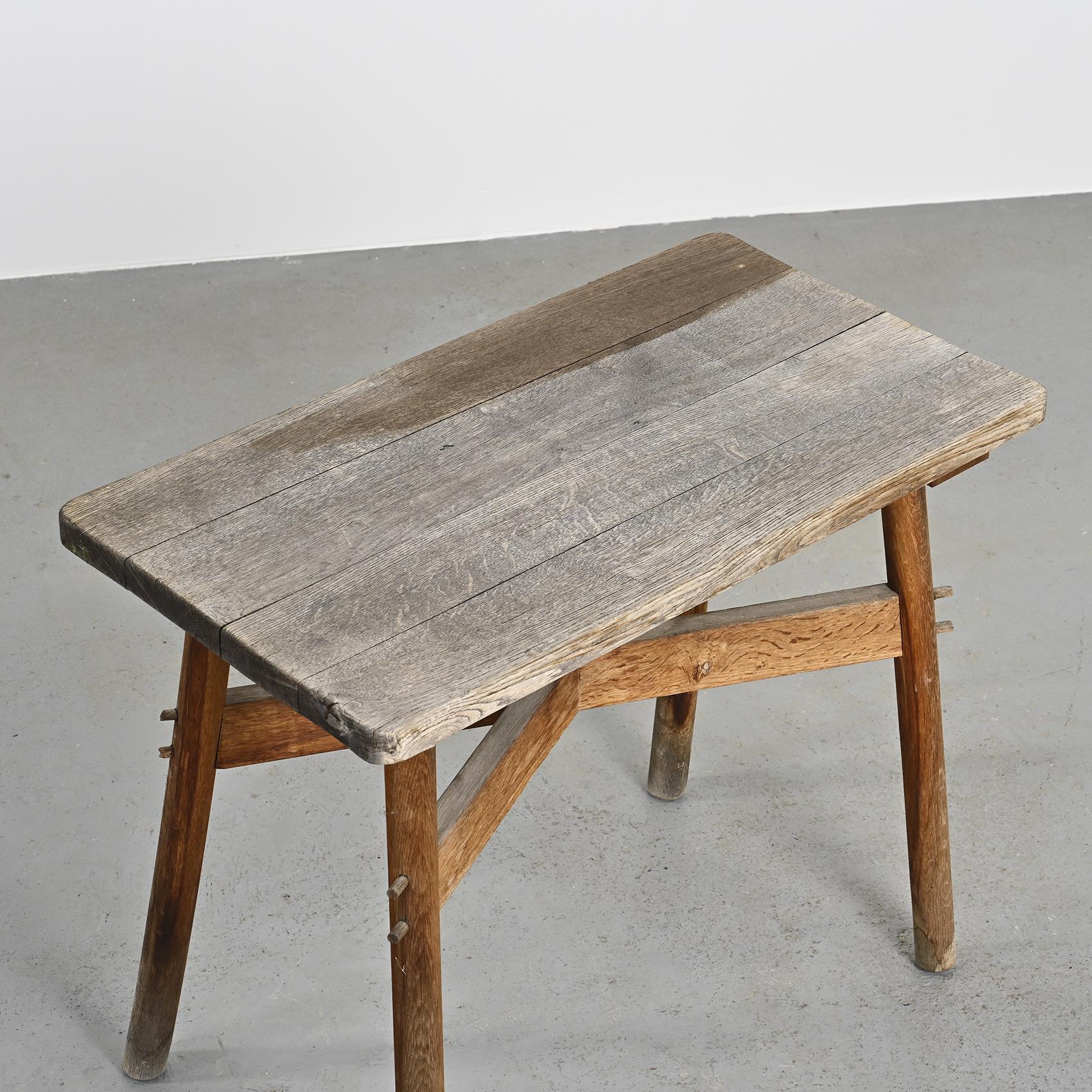 Raw wood table, France circa 1950 For Sale 3