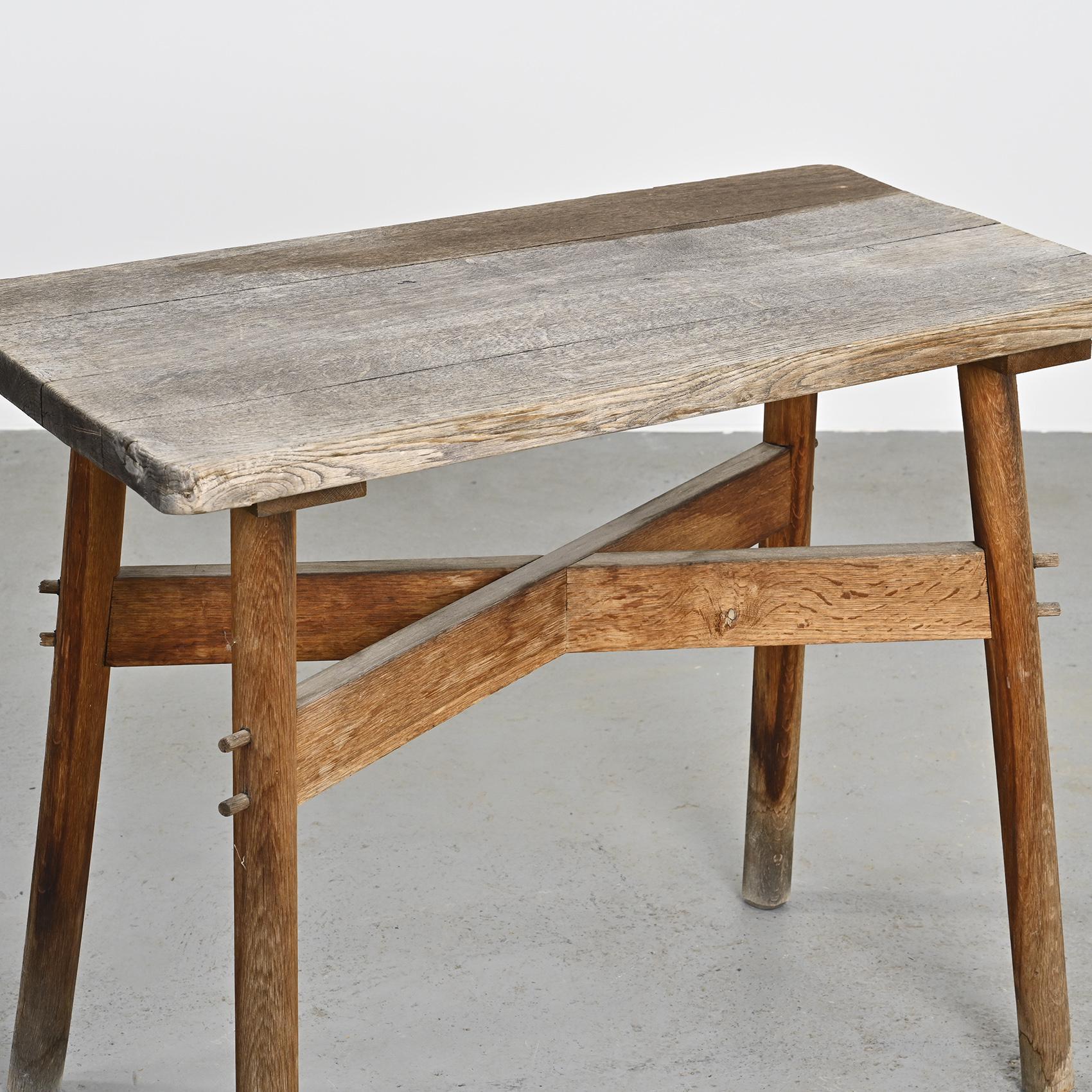 Raw wood table, France circa 1950 For Sale 4