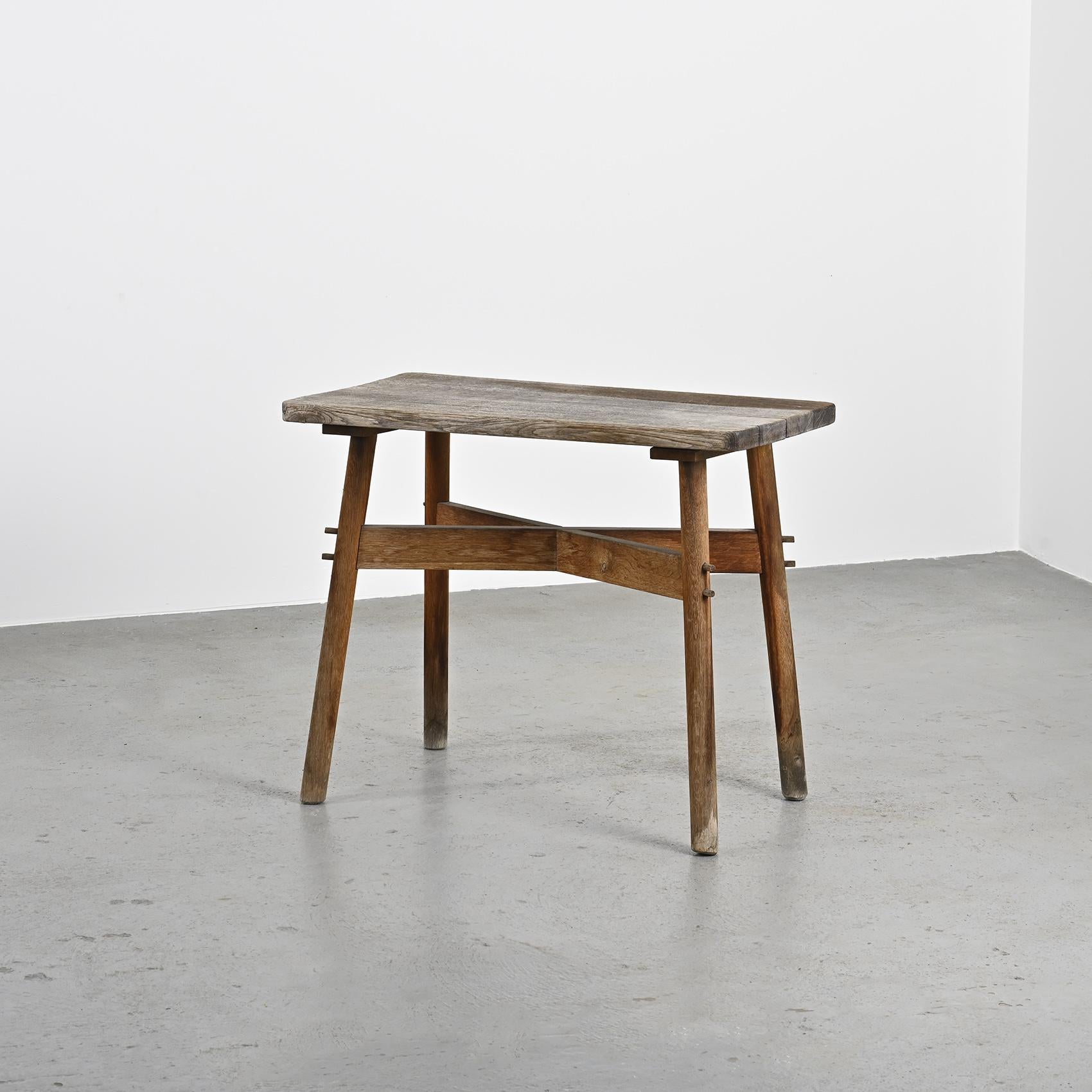 Mid-Century Modern Raw wood table, France circa 1950 For Sale