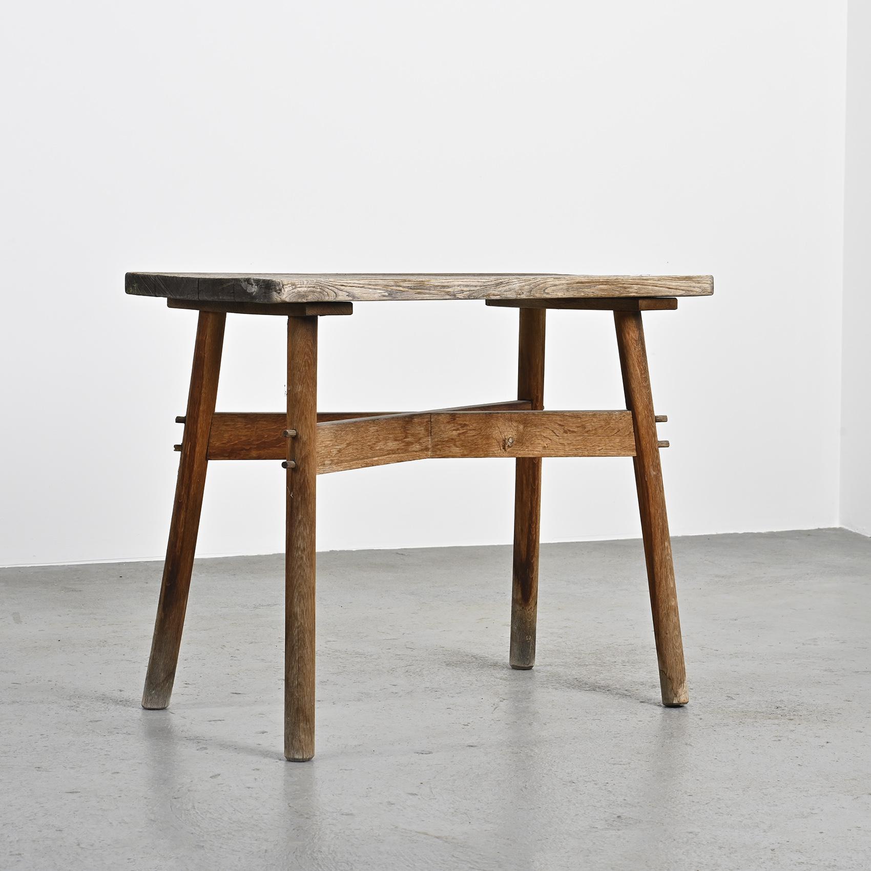 Raw wood table, France circa 1950 For Sale 1