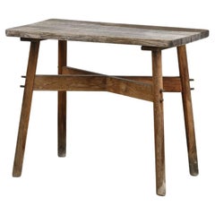 Vintage Raw wood table, France circa 1950