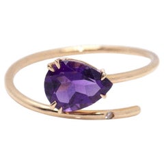 RAY Amethyst and Gold Ring
