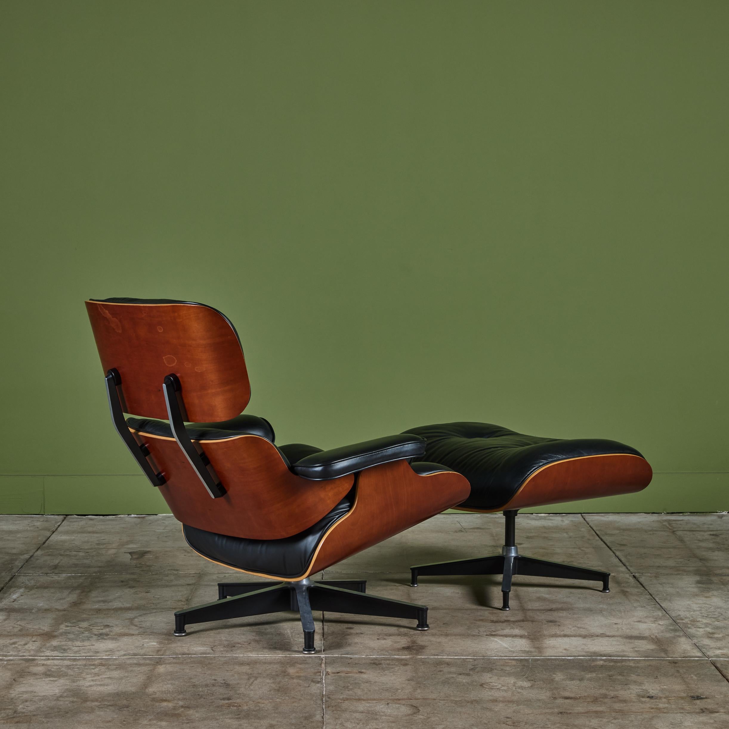 Leather Ray and Charles Eames 670/671 Lounge Chair with Ottoman for Herman Miller