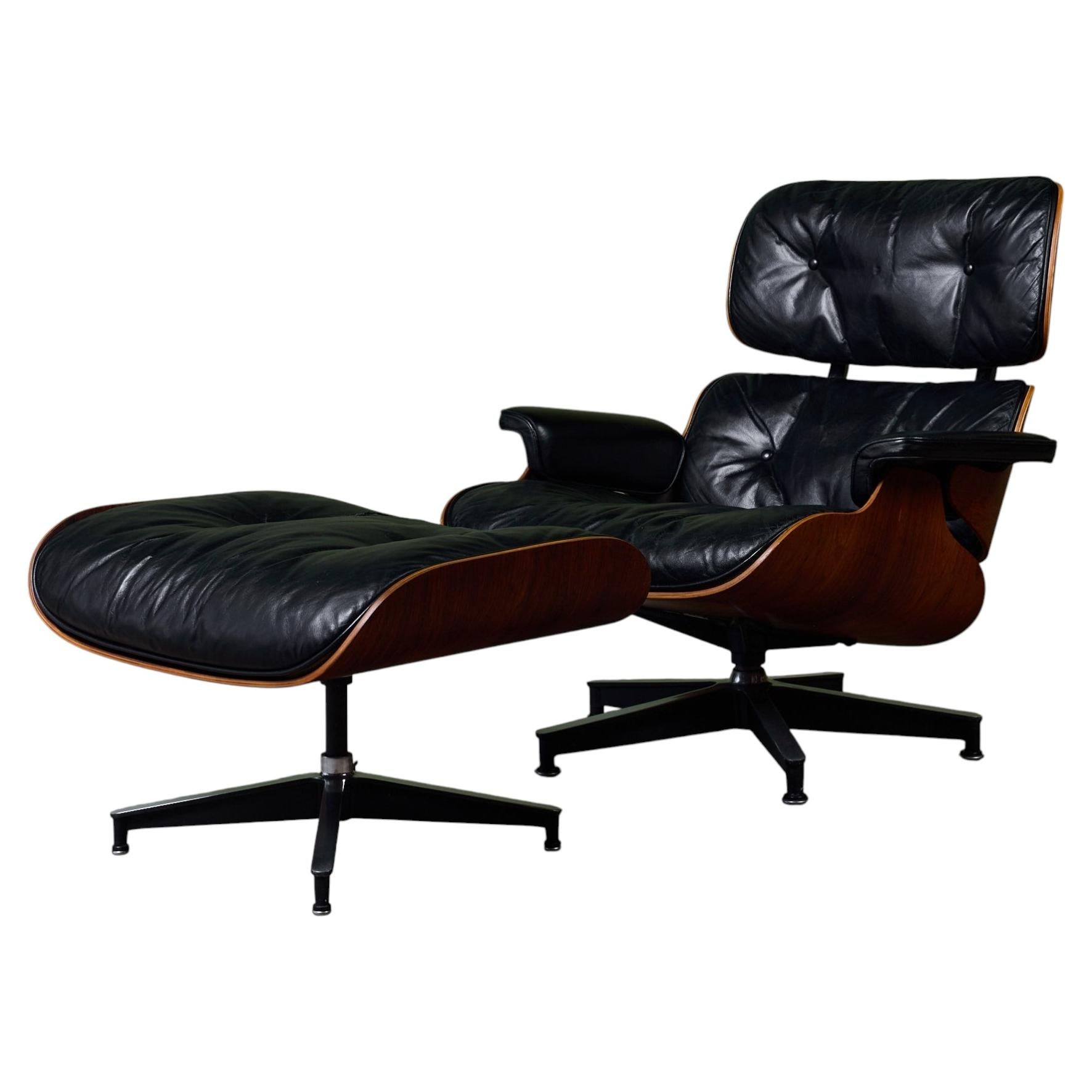 Eames Lounge Chair and Ottoman by Charles and Ray Eames, 1960s
