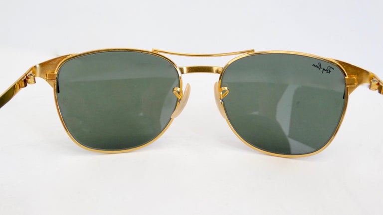 Ray Ban 1950s Signet Gold Frame Sunglasses at 1stDibs | ray ban signet