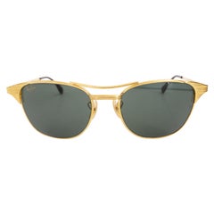 Vintage Ray Ban 1950s Signet Gold Frame Sunglasses 