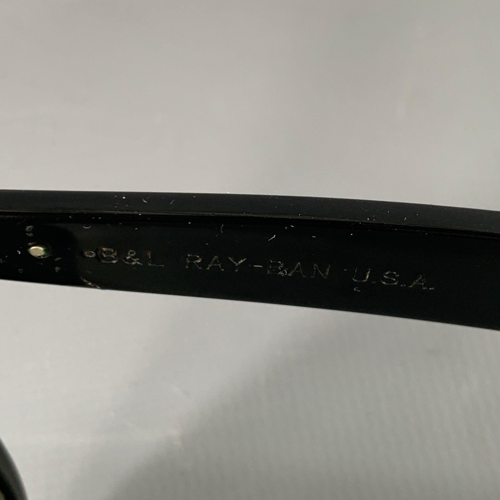 RAY-BAN 1980s Rare Wayfarer II Black Acetate Sunglasses For Sale 2