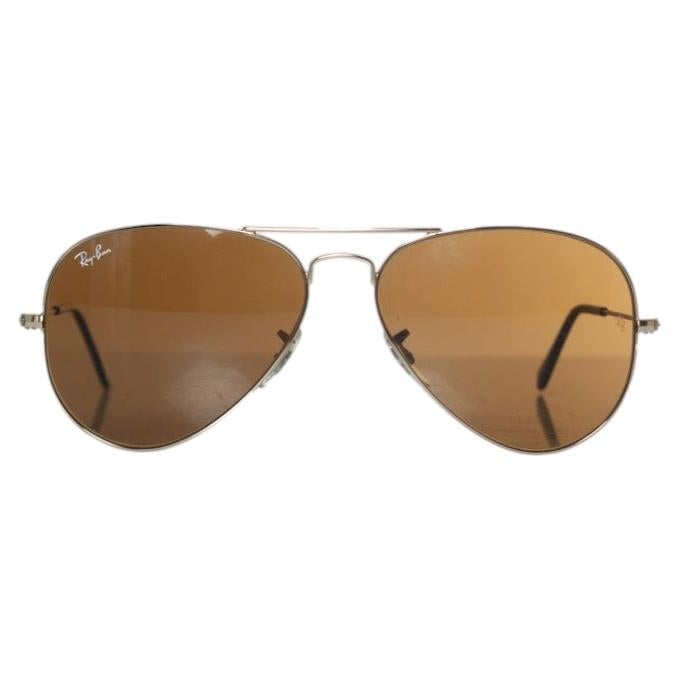 Ray Ban, Aviator in gold and brown For Sale