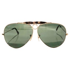 Ray Ban Aviator Shooter Gold Frame Sunglasses