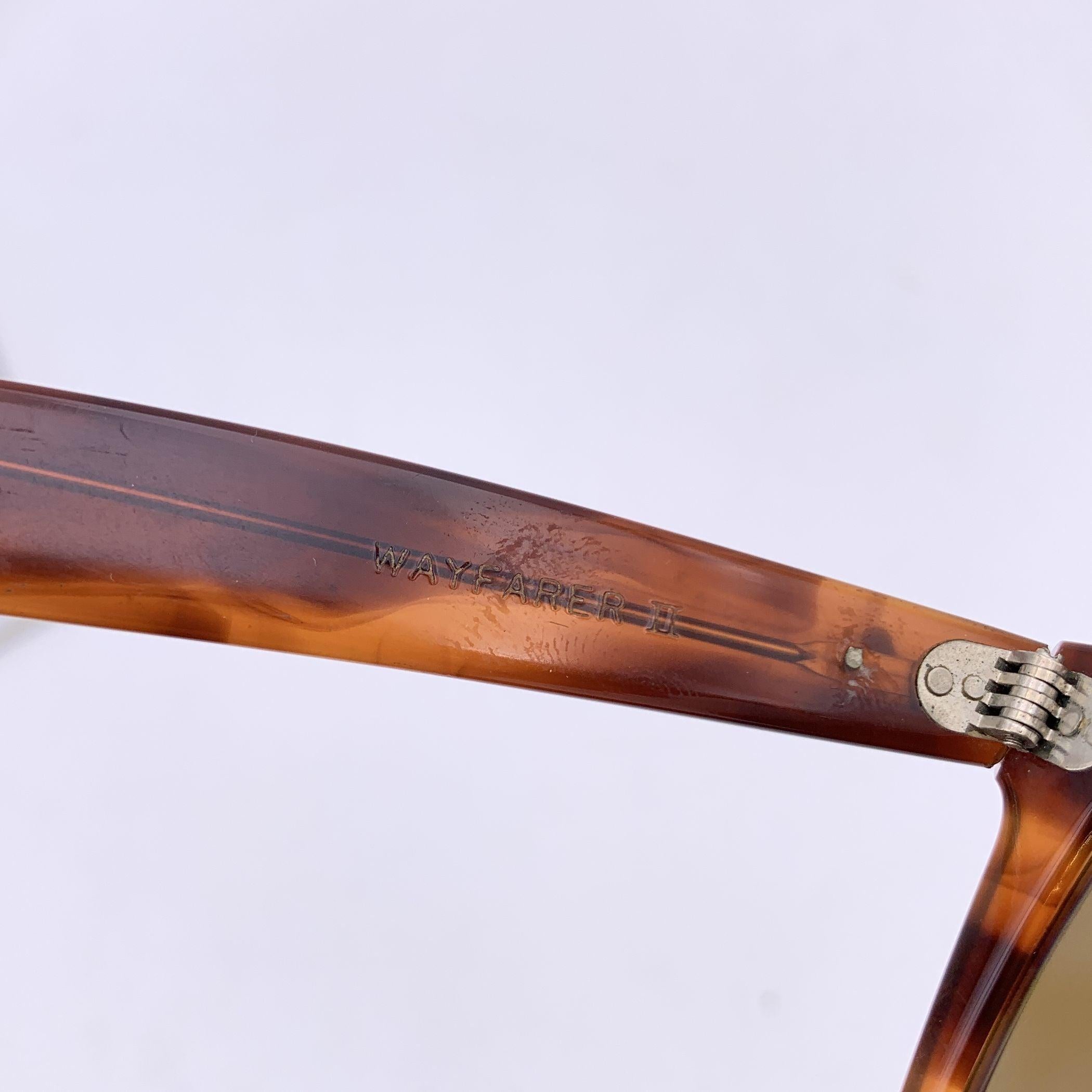 Ray-Ban B&L Brown Acetate Wayfarer II Sunglasses 53/14 140 mm For Sale 1