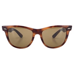 Ray-Ban B&L Brown Acetate Wayfarer II Sunglasses 53/14 140 mm