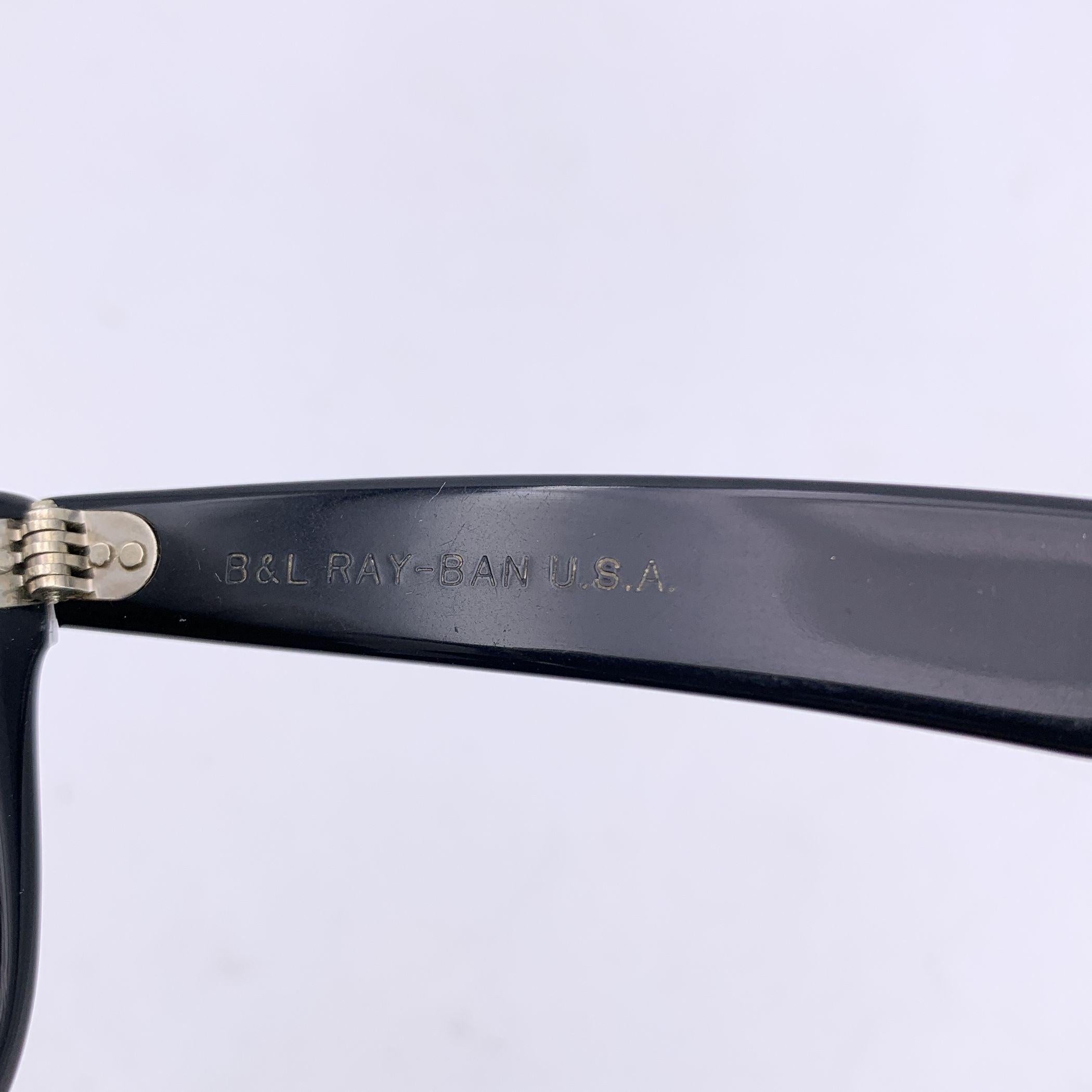 Occhiali da sole Ray-Ban B&L Vintage Black White Acetate Wayfarer RB 5022 In condizioni buone in vendita a Rome, Rome