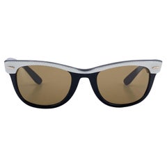 Ray-Ban B&L Vintage Black White Acetate Wayfarer RB 5022 Sunglasses