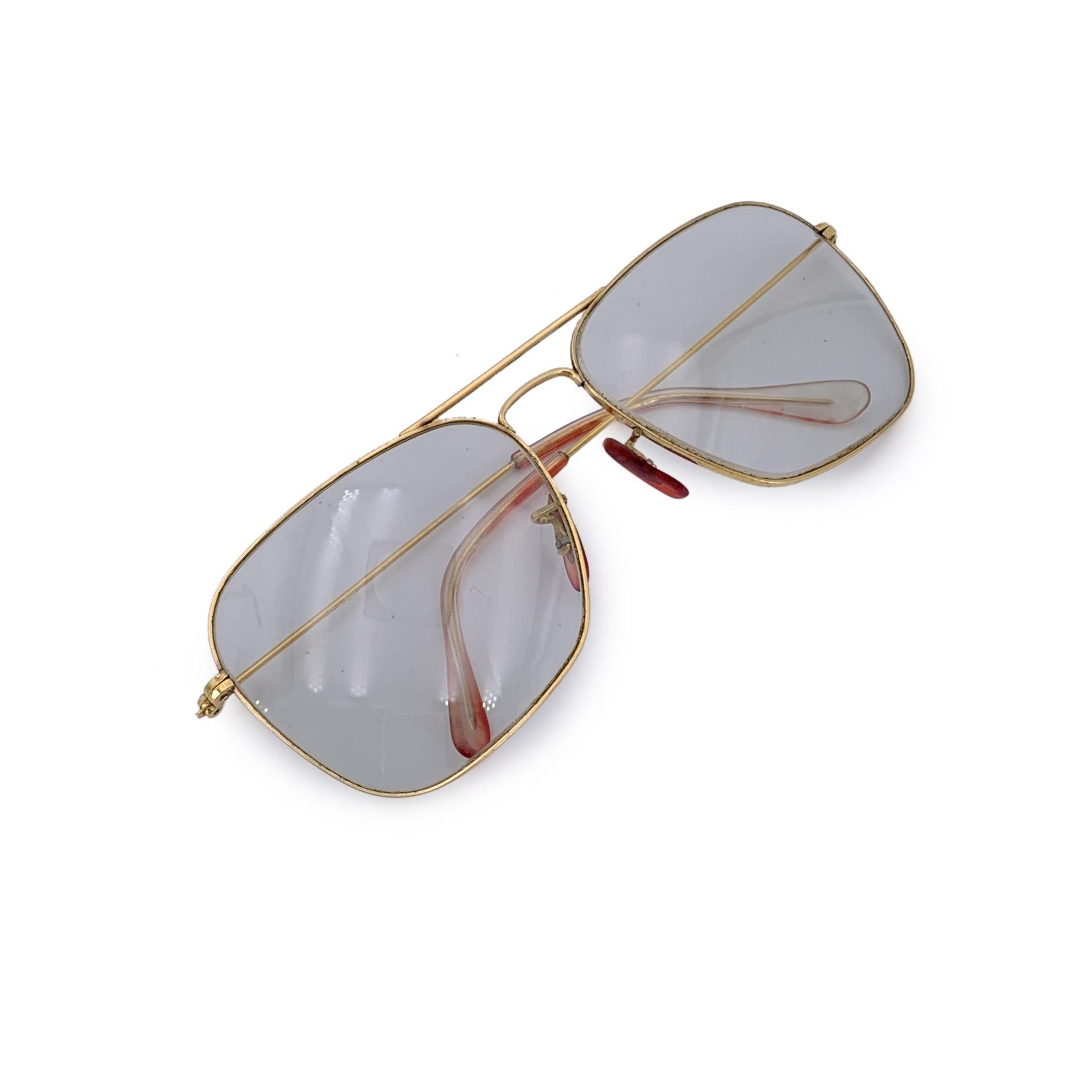 Ray-Ban B&L Vintage Gold Aviator Caravan Sonnenbrille 58/16 130mm für Damen oder Herren im Angebot