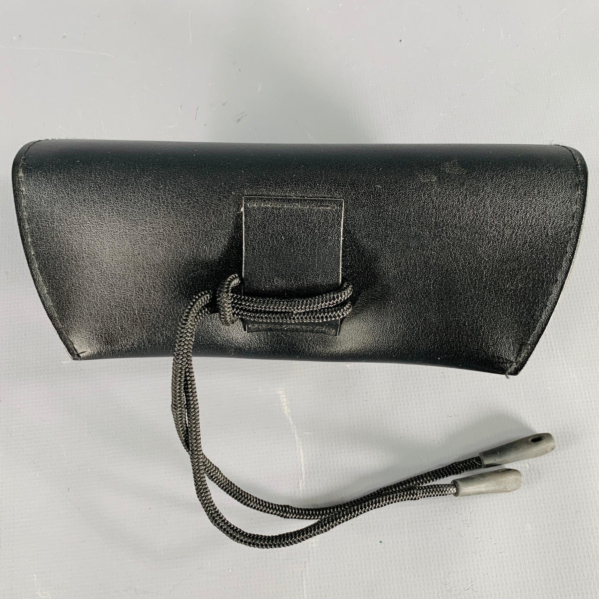 RAY-BAN Black Acetate Wrap Around Polarized Sunglasses 4