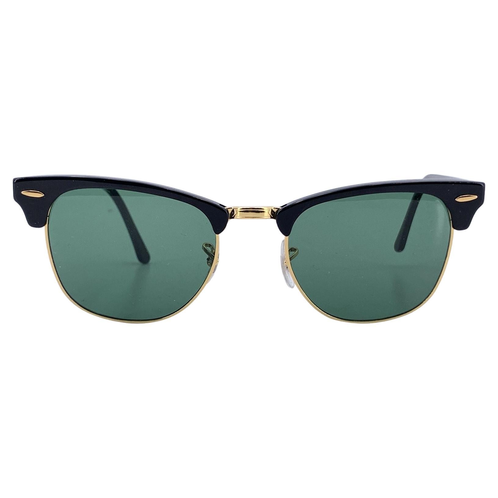 Ray-Ban Black Clubmaster Unisex Sunglasses RB 3016 51/21 140mm For Sale