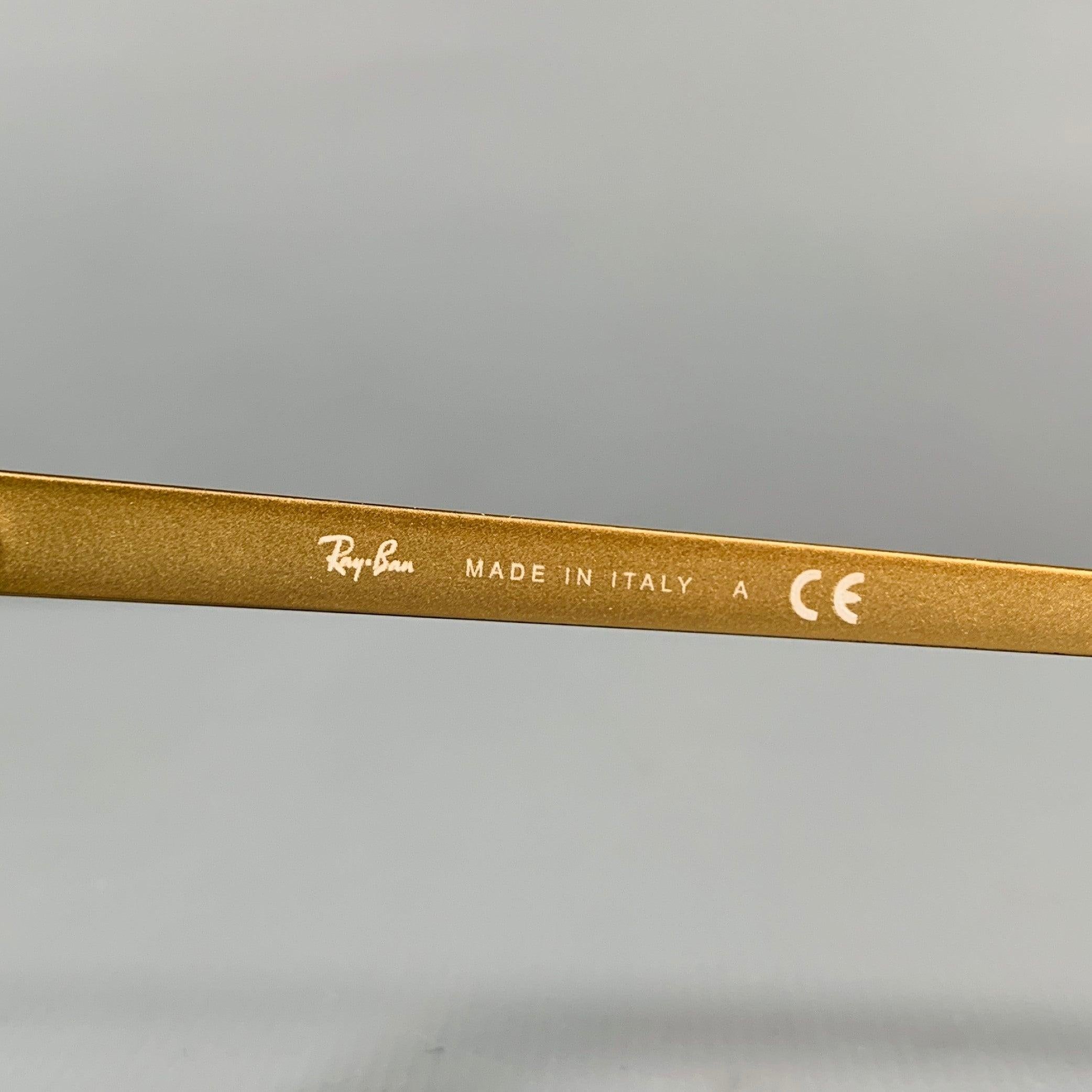 RAY-BAN Black Gold -Clubmaster Classic- Sunglasses For Sale 2
