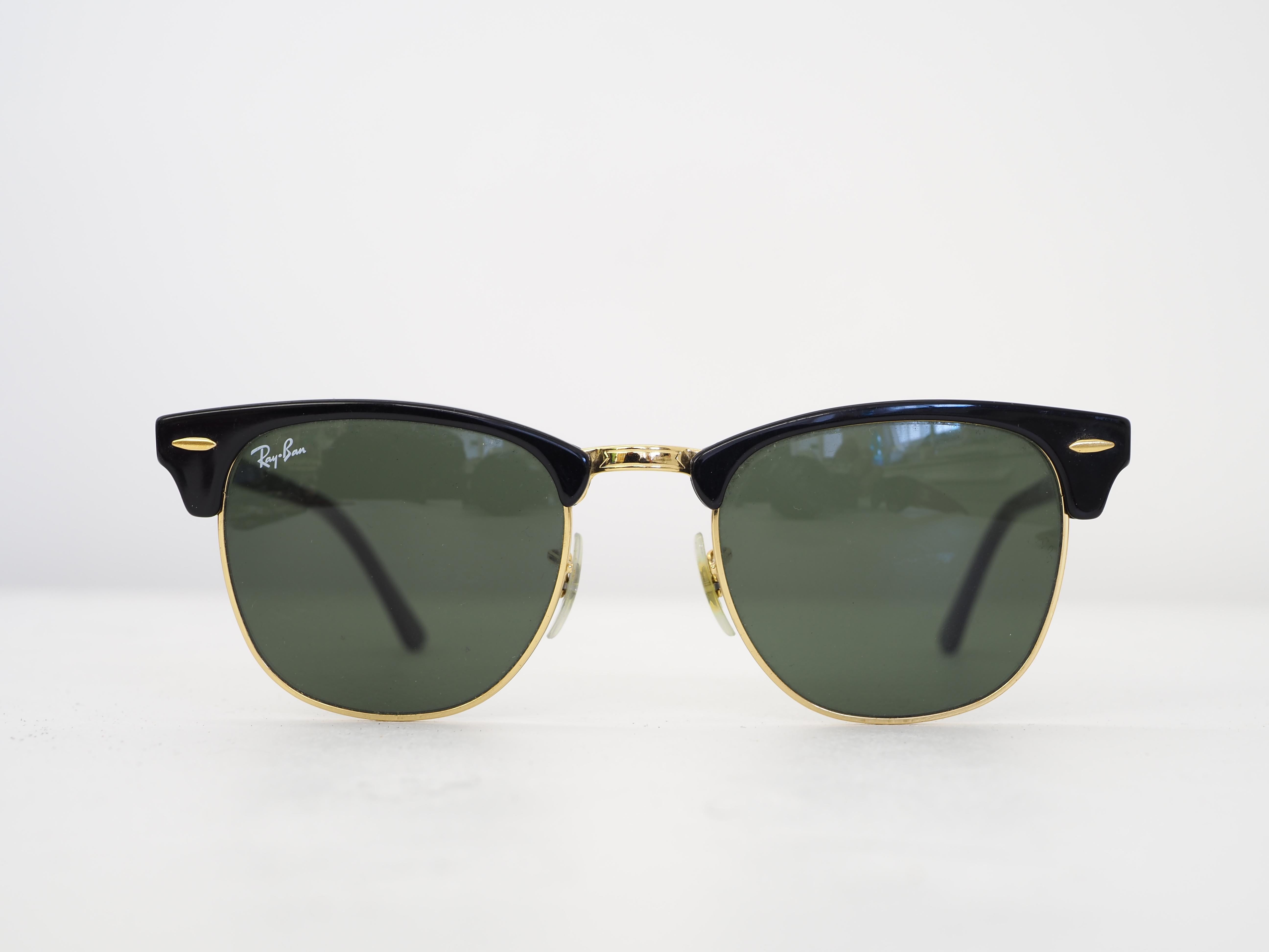 Ray-Ban black gold sunglasses For Sale 6