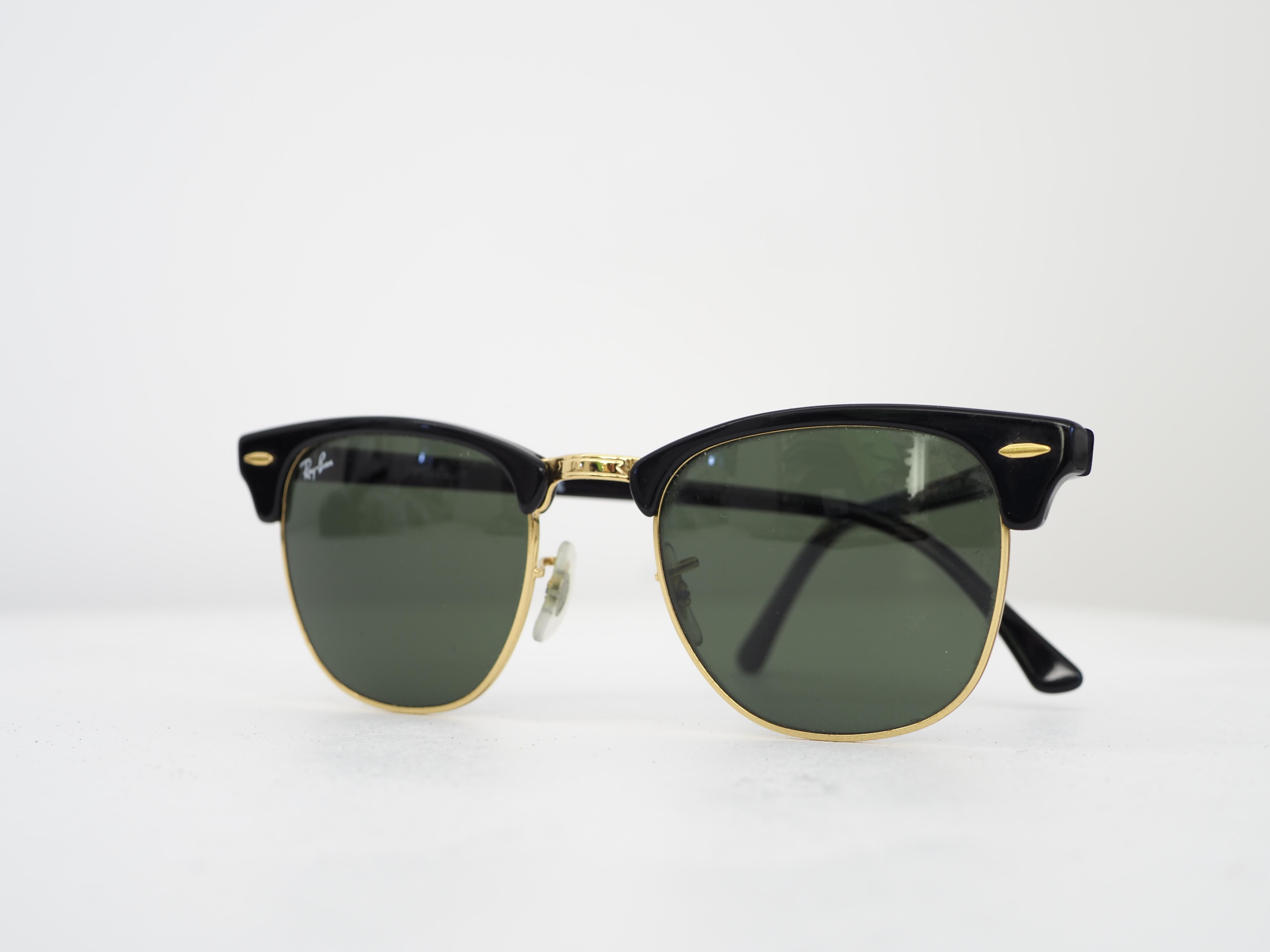 Ray-Ban black gold sunglasses For Sale 1