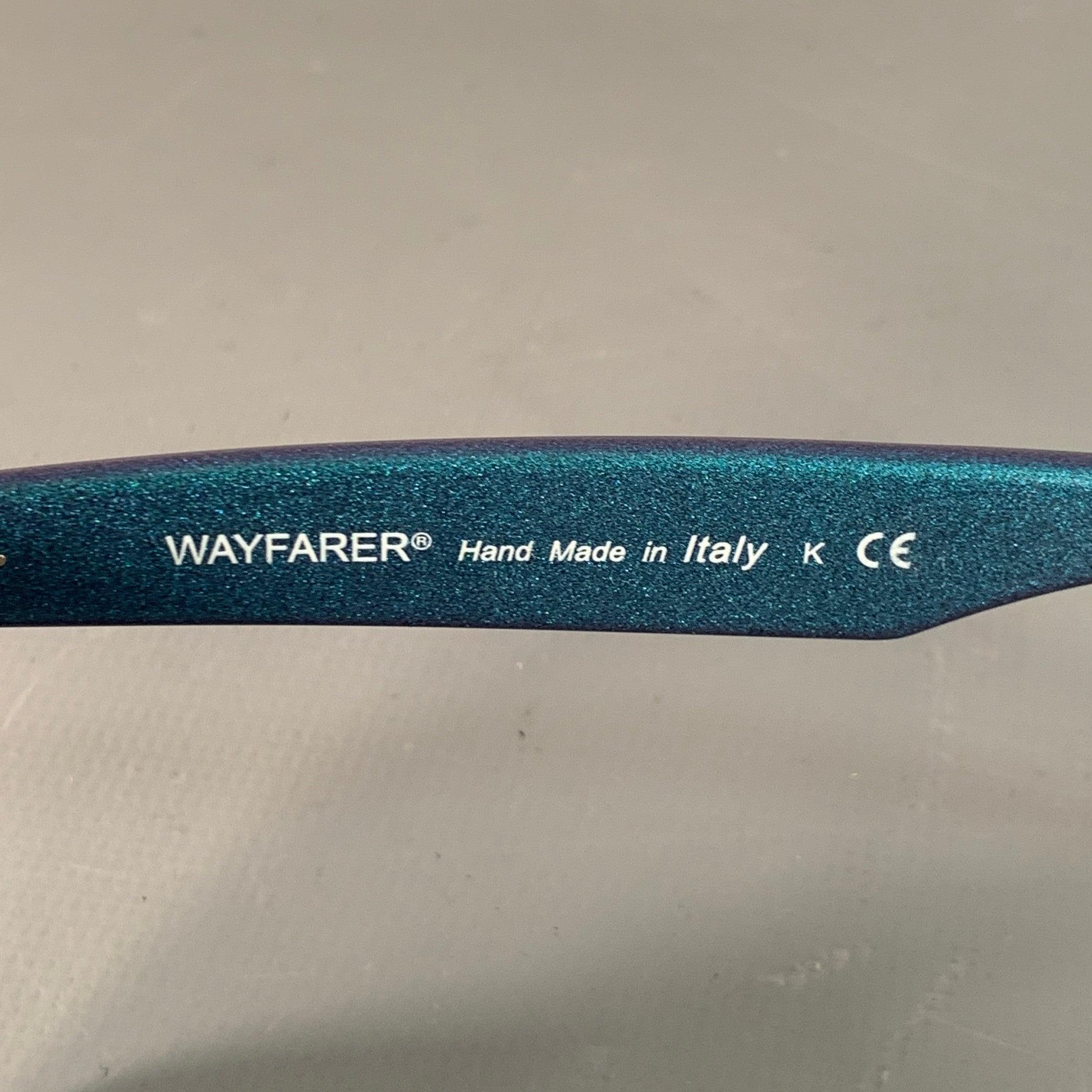RAY-BAN COSMO COLLECTION One Size Blue Glitter Acetate Mirrored Sunglasses 2