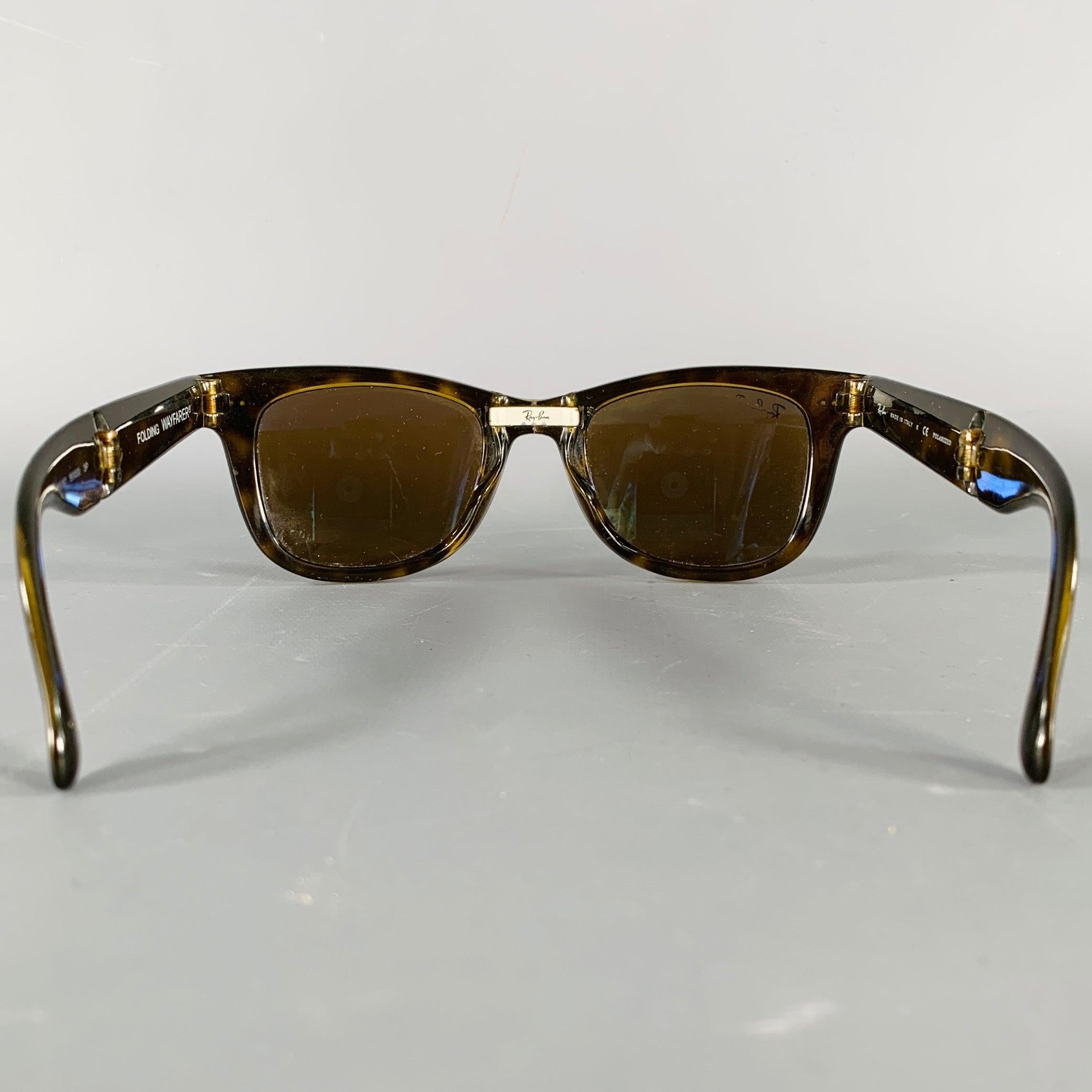 Ray-Ban Occhiali da sole Foldes Wayfarer Marrone Acetato In condizioni buone a San Francisco, CA