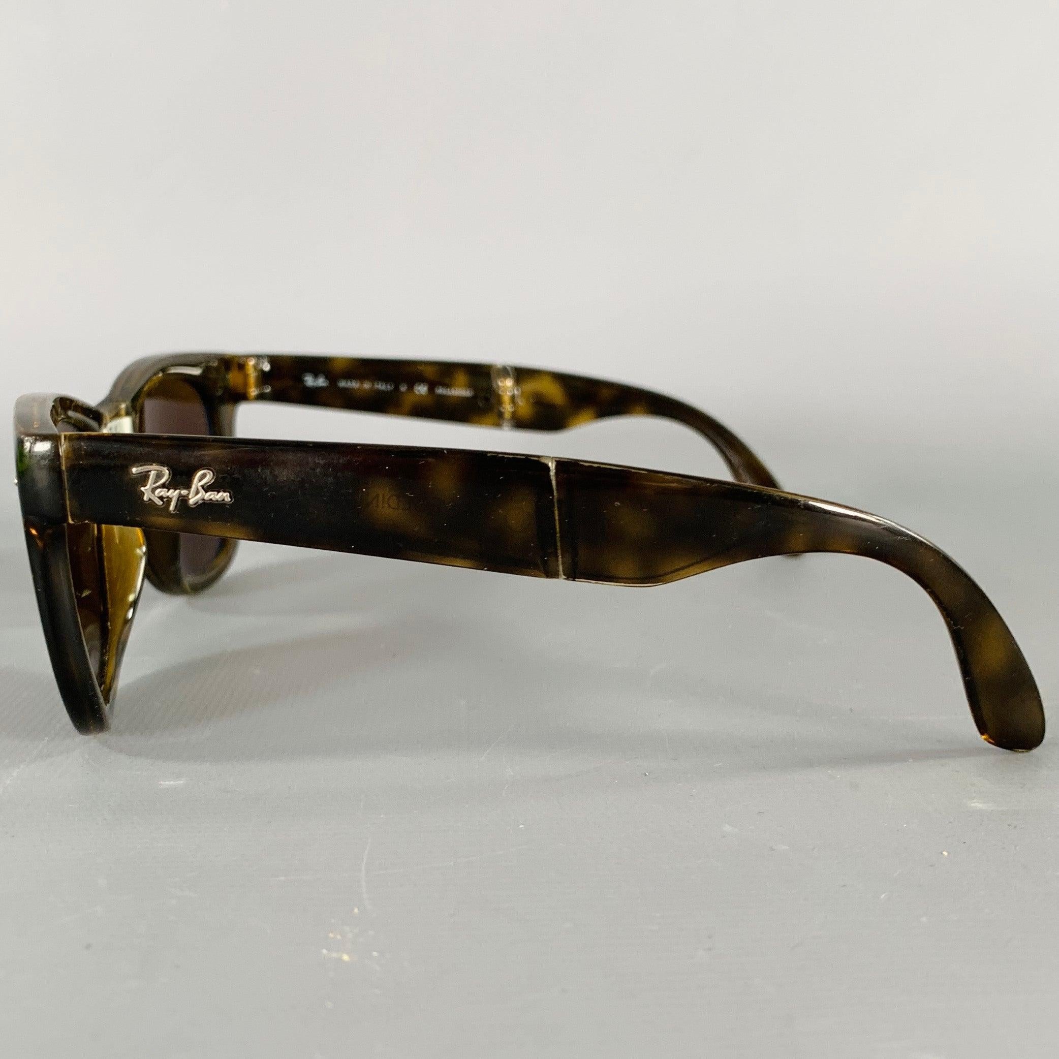 Uomo Ray-Ban Occhiali da sole Foldes Wayfarer Marrone Acetato