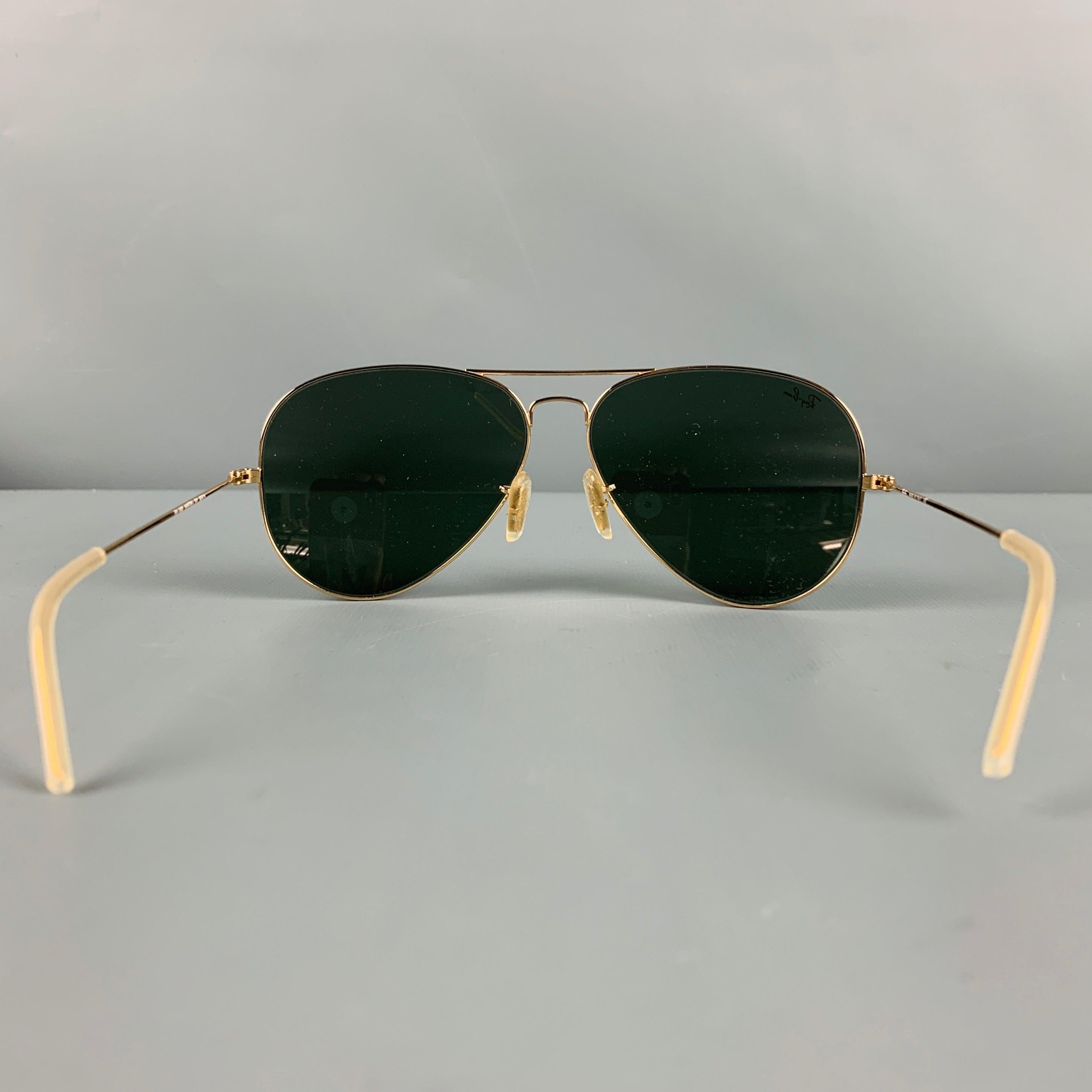 Black RAY-BAN Gold Metal Sunglasses For Sale