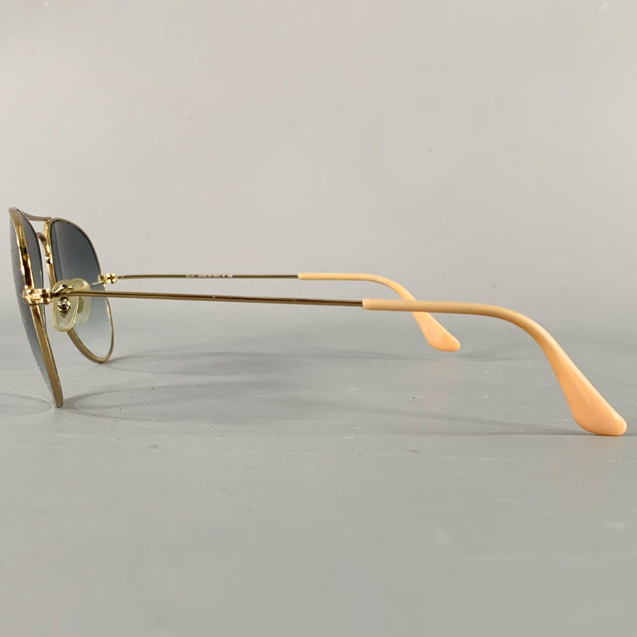 RAY-BAN Gold Metal Sunglasses In Good Condition In San Francisco, CA