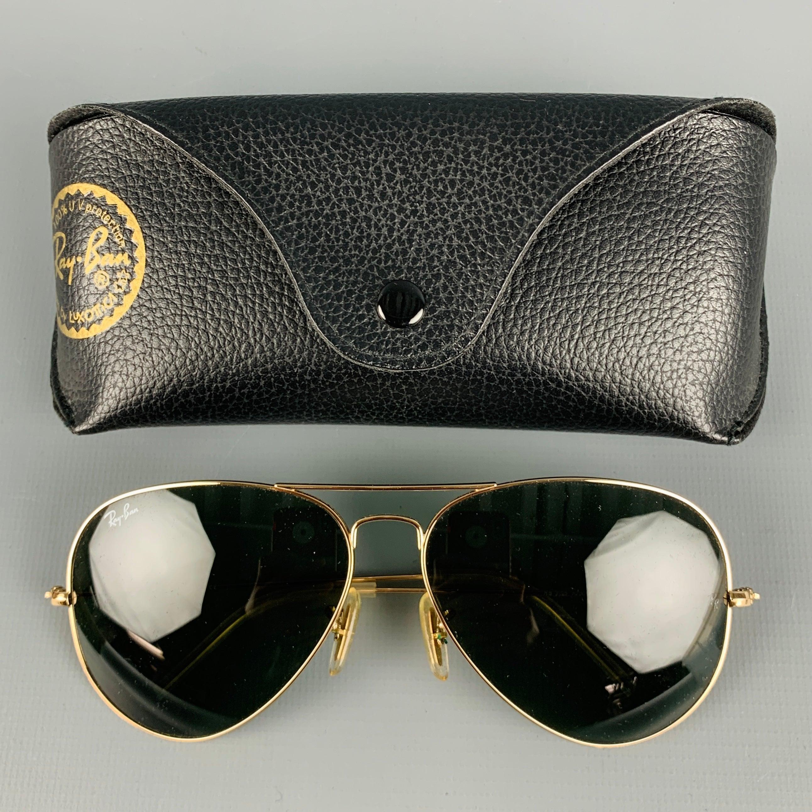RAY-BAN Gold Metal Sunglasses For Sale 2