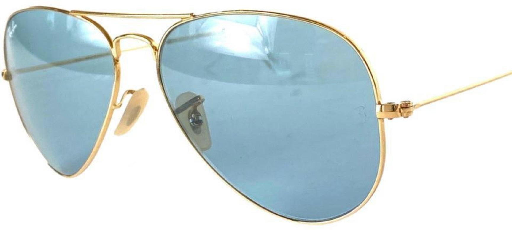 Ray-Ban Gold Rb3025 Aviator 2ray65 Sunglasses For Sale 3