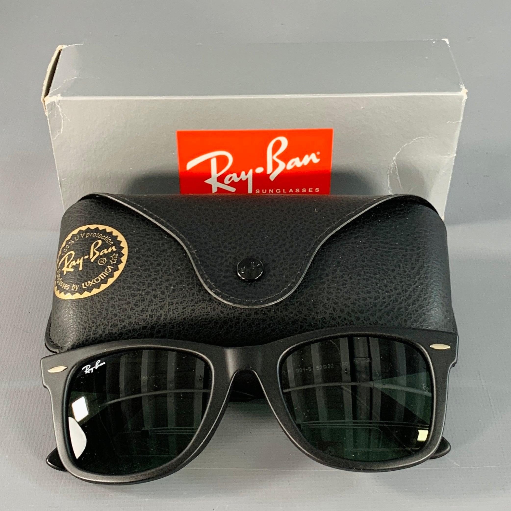 RAY-BAN One Size Wayfarer Black Acetate Sunglasses en venta 2