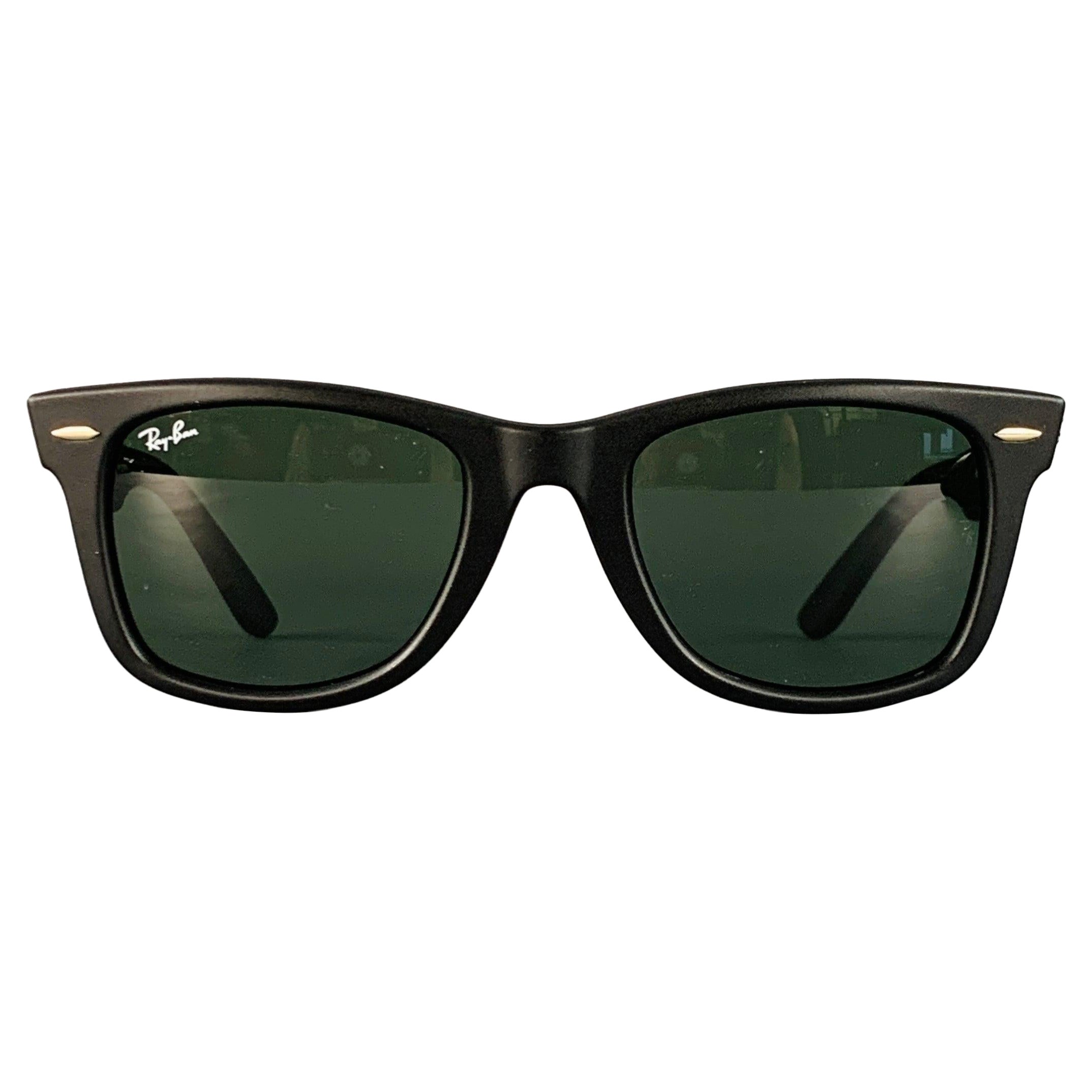 RAY-BAN One Size Wayfarer Black Acetate Sunglasses en venta