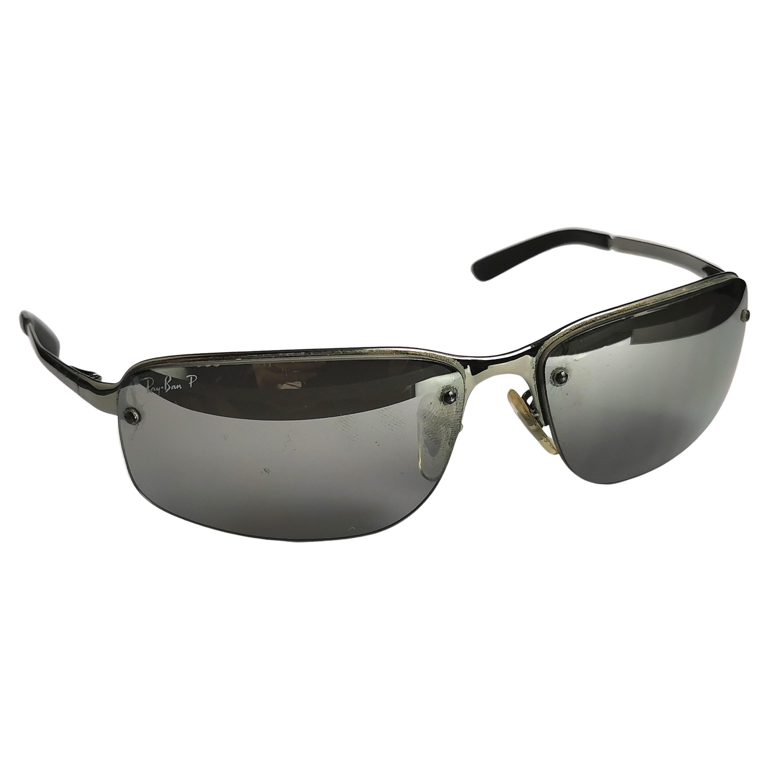 Ray Ban P sunglasses, mirrored, Polarised at 1stDibs