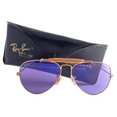 Vintage Ray Ban Purple Chromax 58MM Outdoorsman USA Sunglasses
