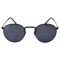 Occhiali da sole Ray-Ban rotondi in metallo nero Occhiali da sole Ray-Ban rotondi in metallo nero