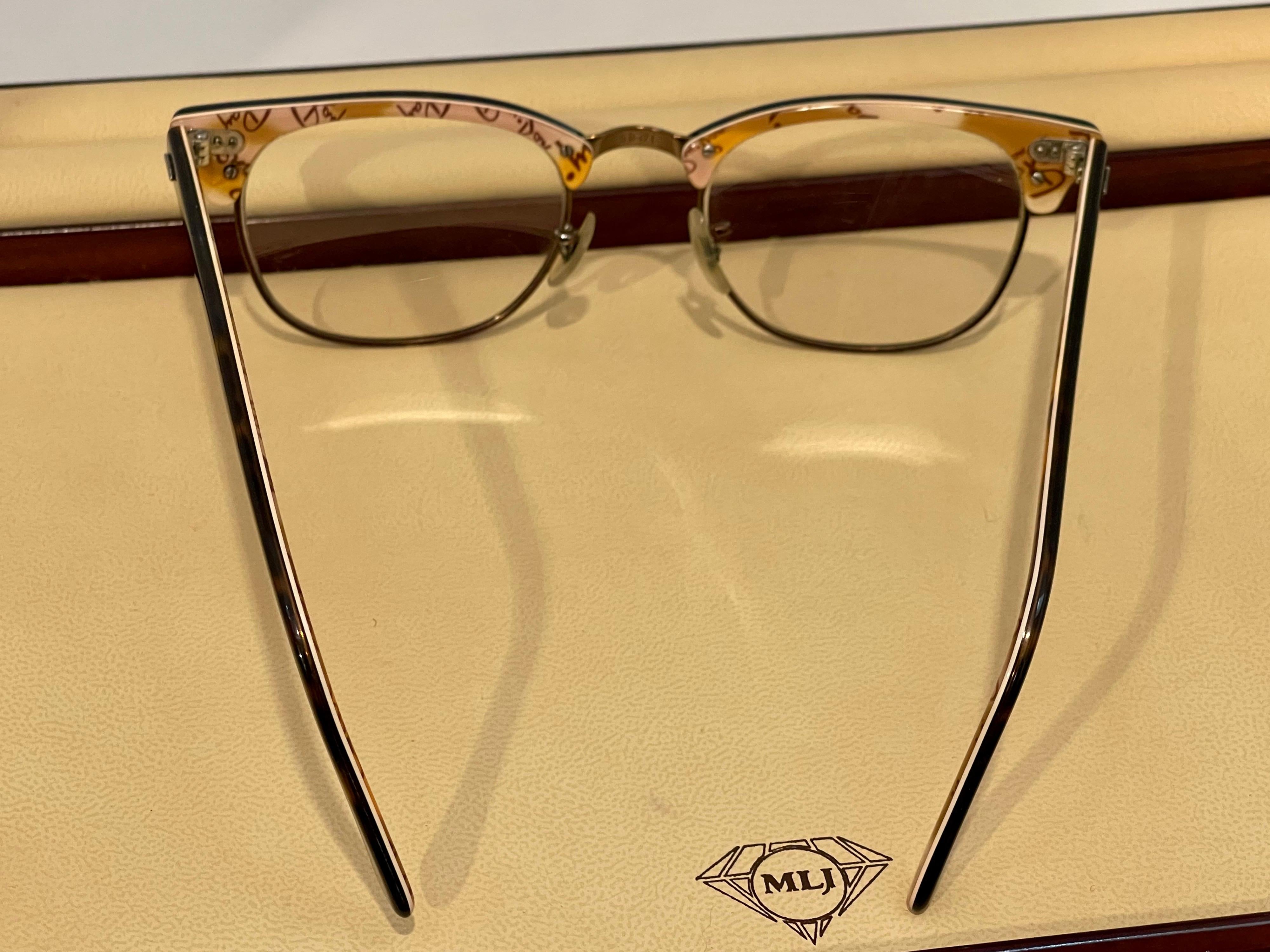 RAY-BAN RX 5154 5650 Clubmaster  Plastic Tortoise/ Havana Eyeglass In Excellent Condition For Sale In New York, NY