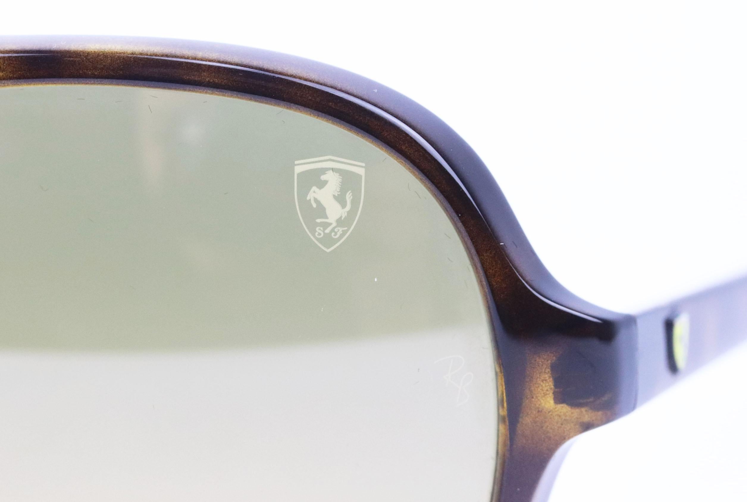 Brown Ray Ban + Scuderia Ferrari Tortoiseshell Acetate Sunglasses