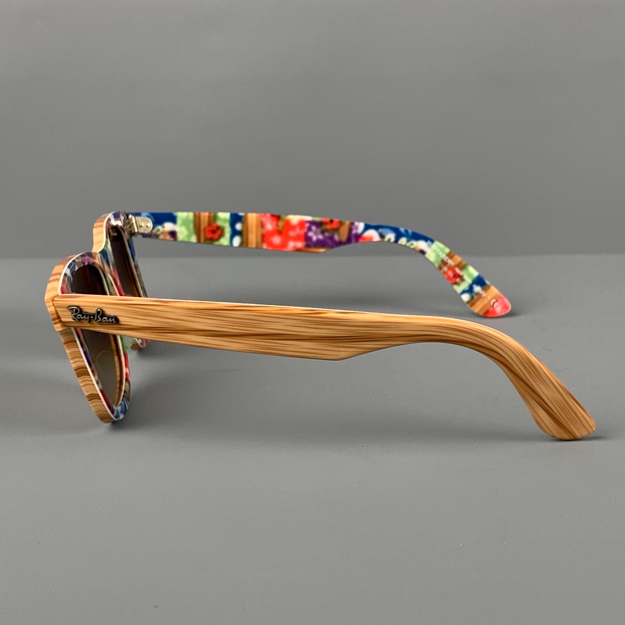 Brown RAY-BAN Speical Series Multi-Color Stripe Acetate Blend Sunglasses