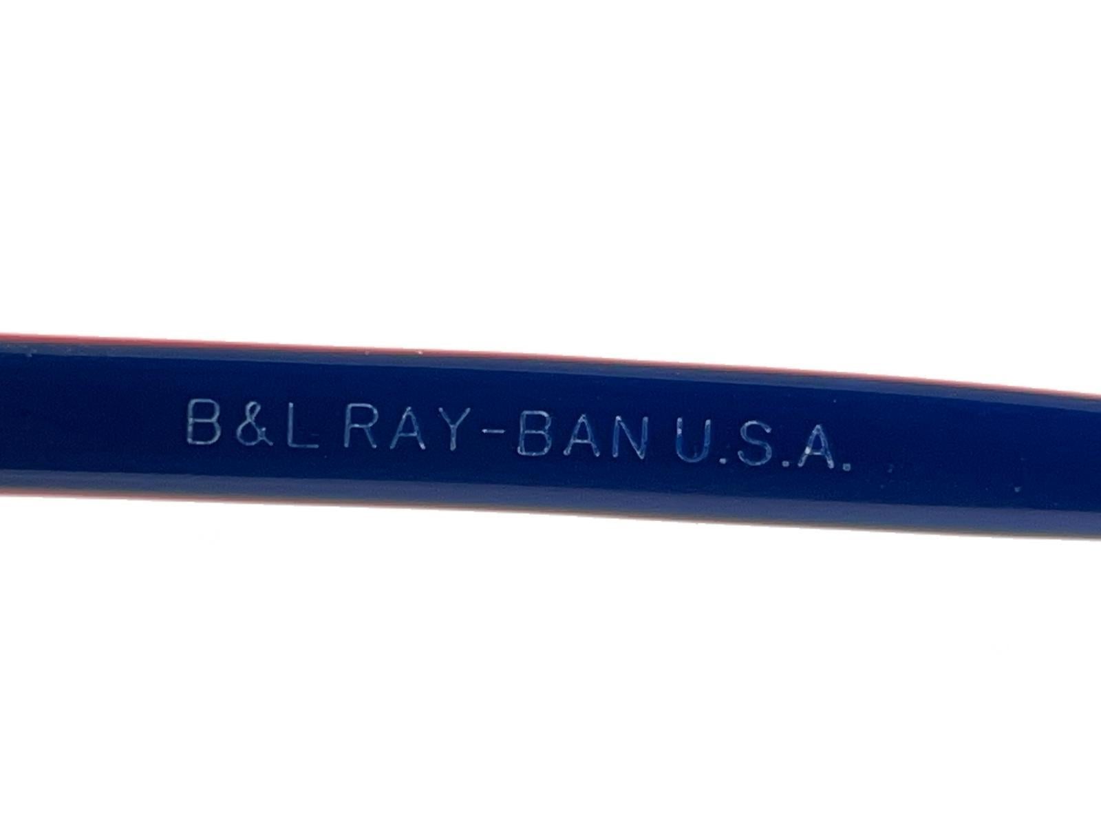 Ray Ban Vintage B&L Stateside Blau Rot Weiß Grün Sport Lens-Sonnenbrille USA im Angebot 5