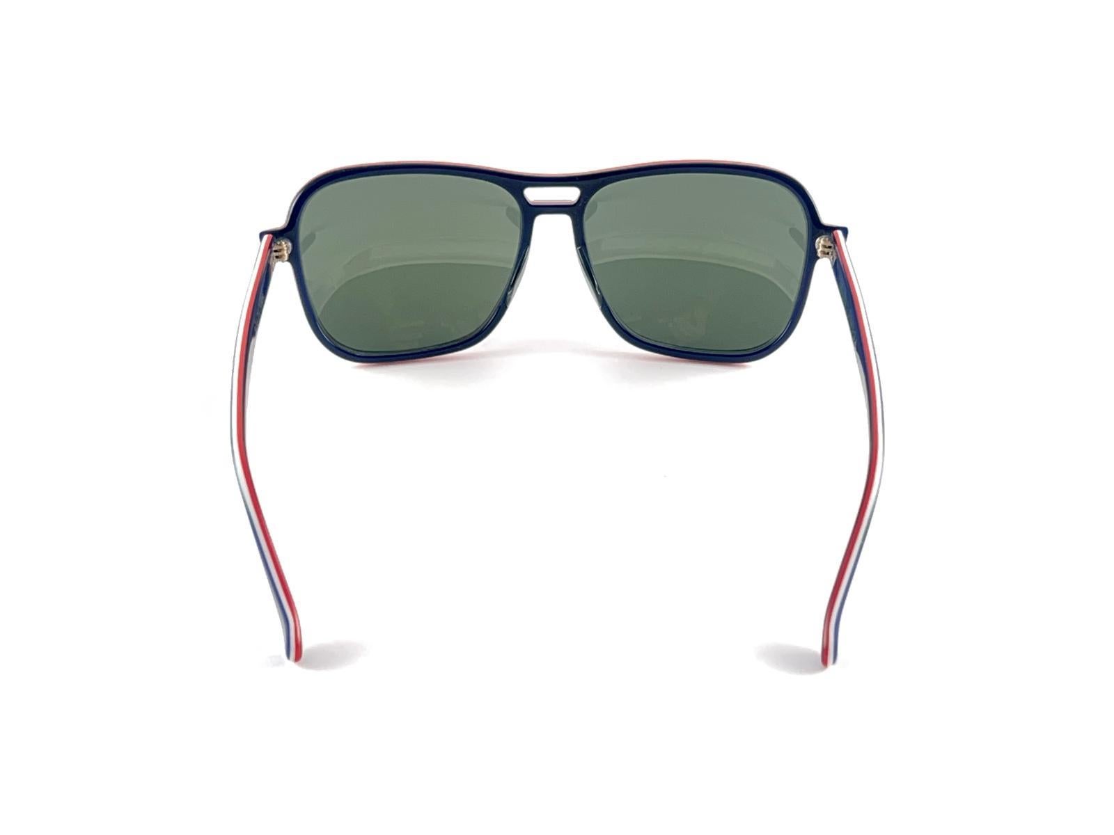 Ray Ban Vintage B&L Stateside Blau Rot Weiß Grün Sport Lens-Sonnenbrille USA im Angebot 6