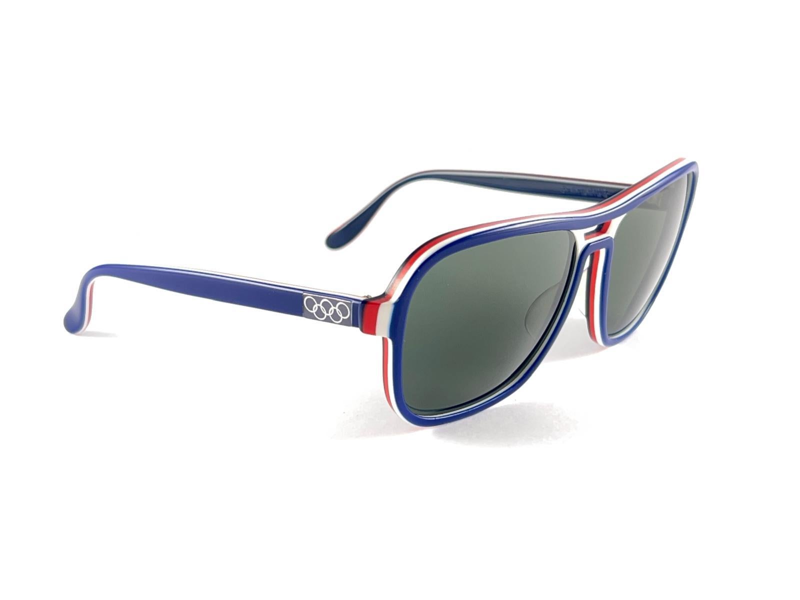 Ray Ban Vintage B&L Stateside Blau Rot Weiß Grün Sport Lens-Sonnenbrille USA im Angebot 7
