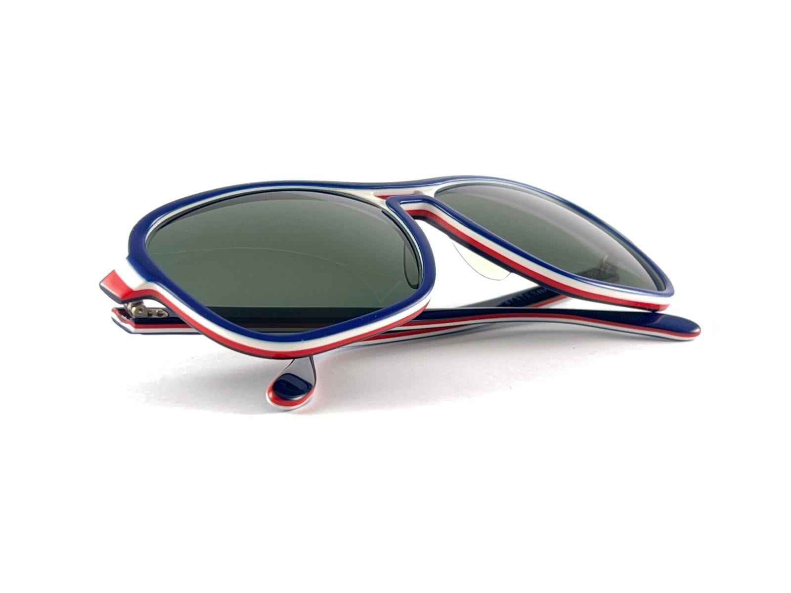 Ray Ban Vintage B&L Stateside Blau Rot Weiß Grün Sport Lens-Sonnenbrille USA im Angebot 8