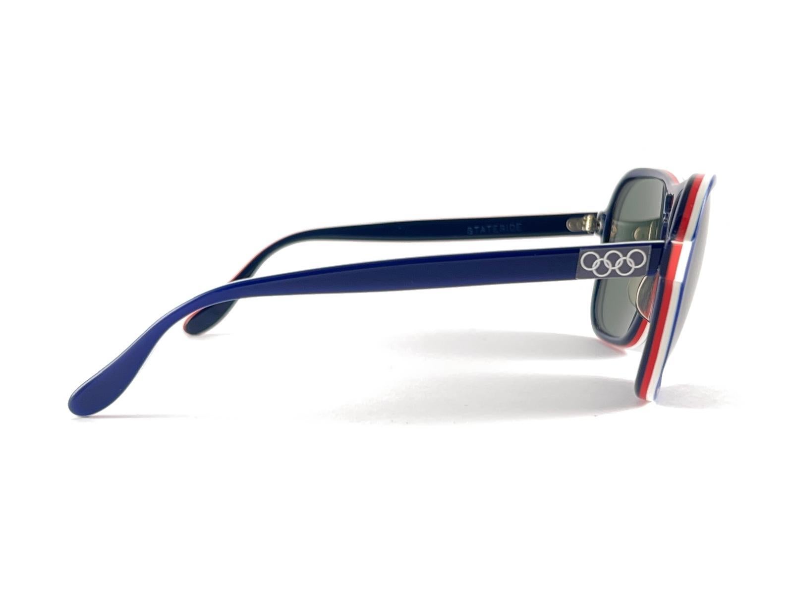 Ray Ban Vintage B&L Stateside Blau Rot Weiß Grün Sport Lens-Sonnenbrille USA im Angebot 9