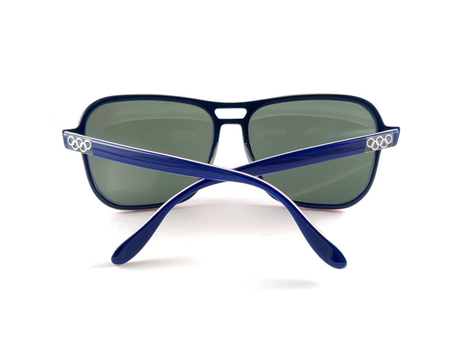 Ray Ban Vintage B&L Stateside Blau Rot Weiß Grün Sport Lens-Sonnenbrille USA im Angebot 10