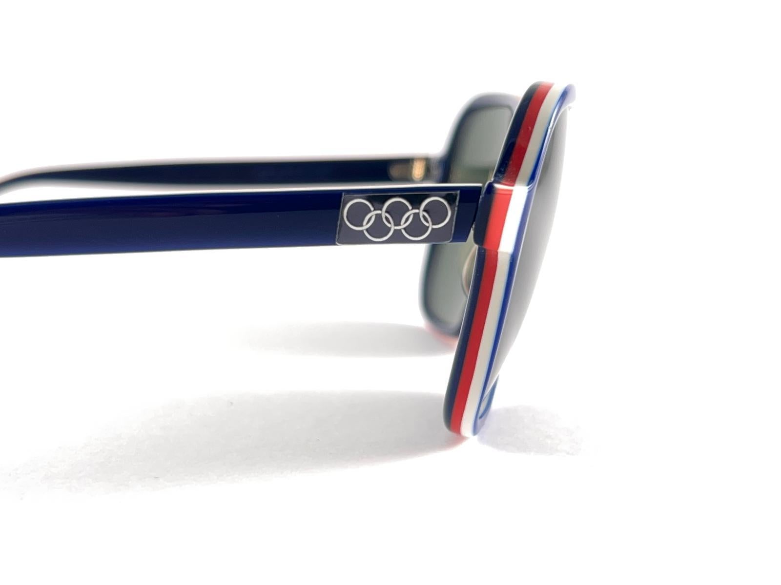 Ray Ban Vintage B&L Stateside Blau Rot Weiß Grün Sport Lens-Sonnenbrille USA im Angebot 11