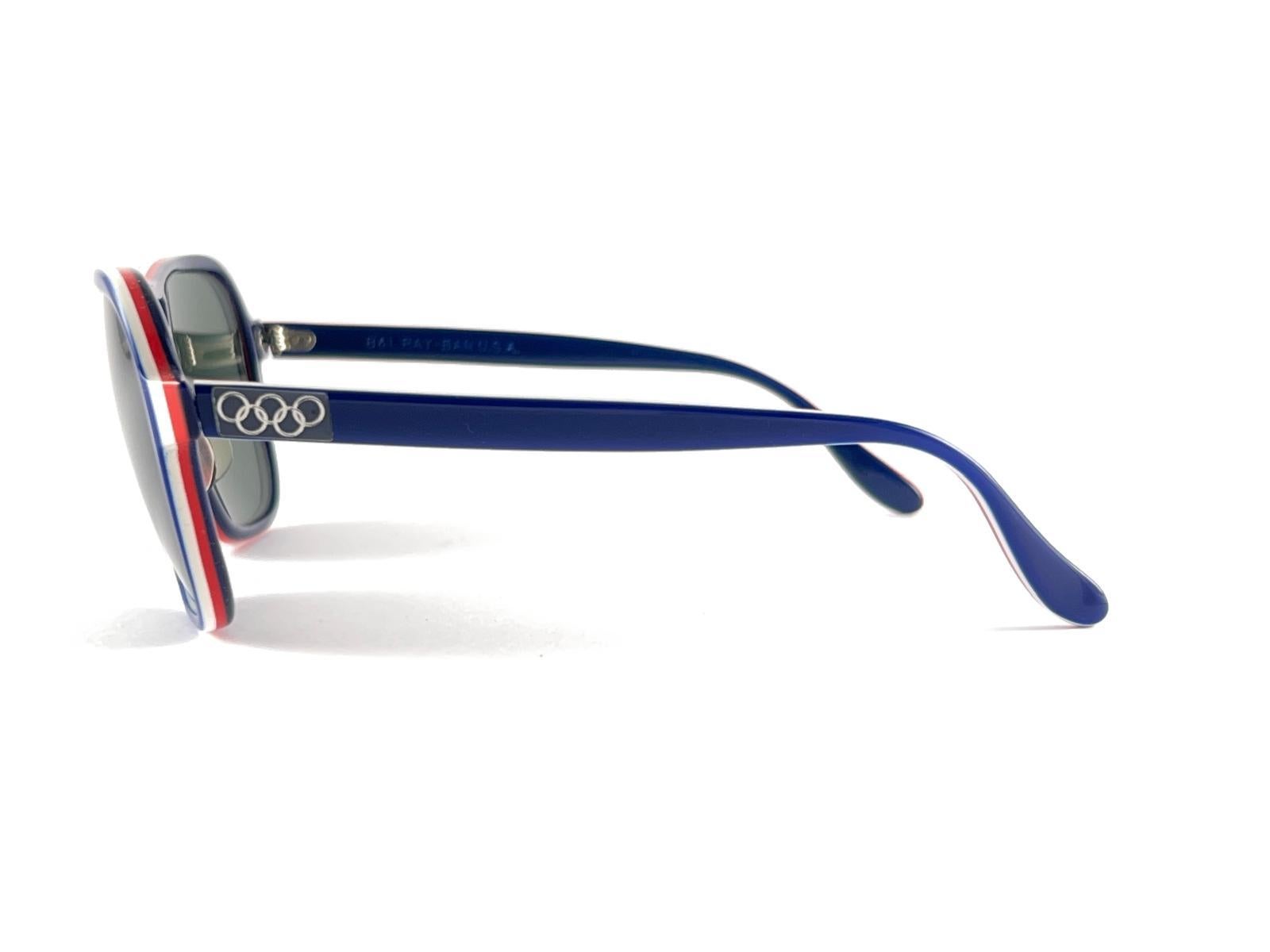 Ray Ban Vintage B&L Stateside Blau Rot Weiß Grün Sport Lens-Sonnenbrille USA im Zustand „Hervorragend“ im Angebot in Baleares, Baleares