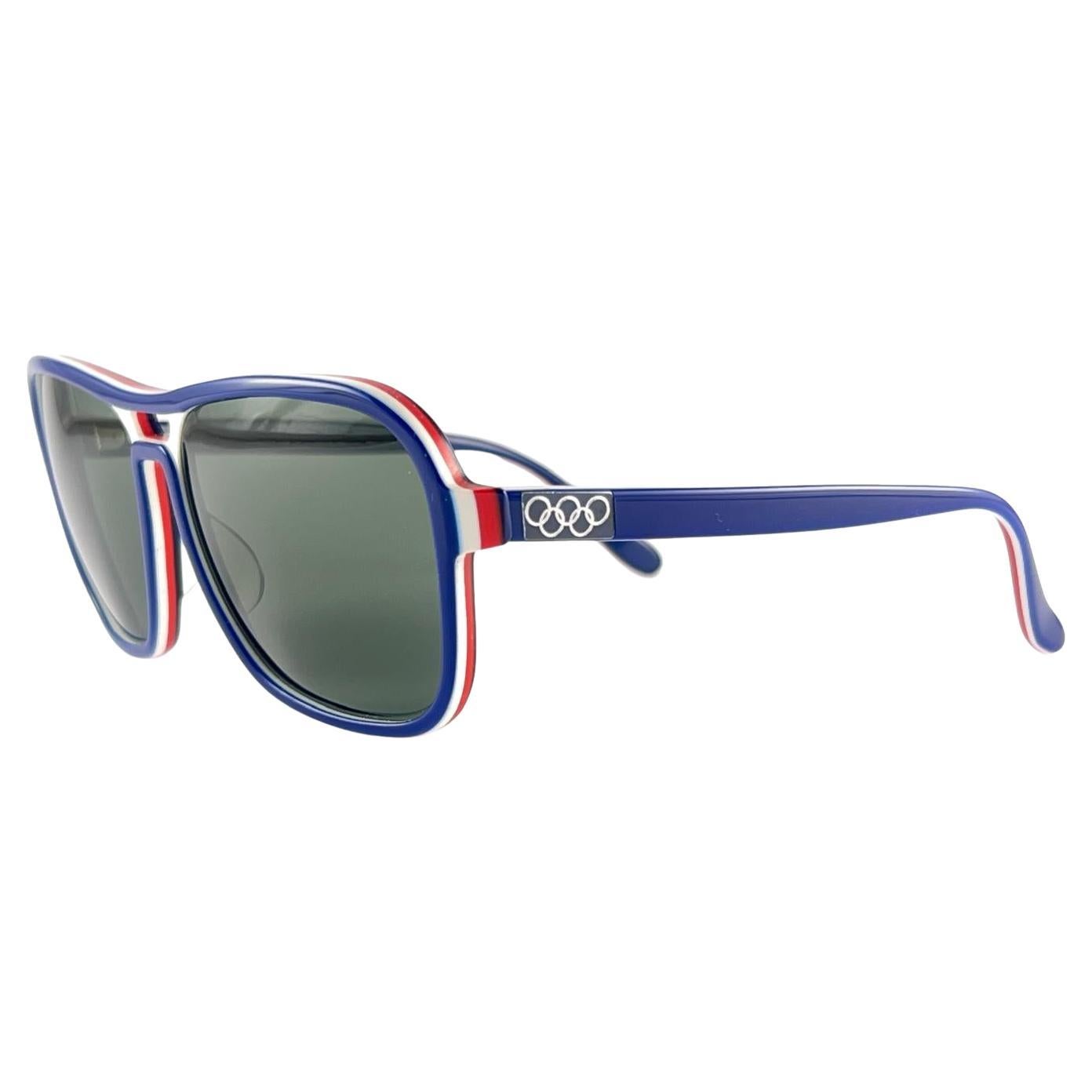 Ray Ban Vintage B L Stateside Blue Red White Green Sport Lens Sunglasses USA