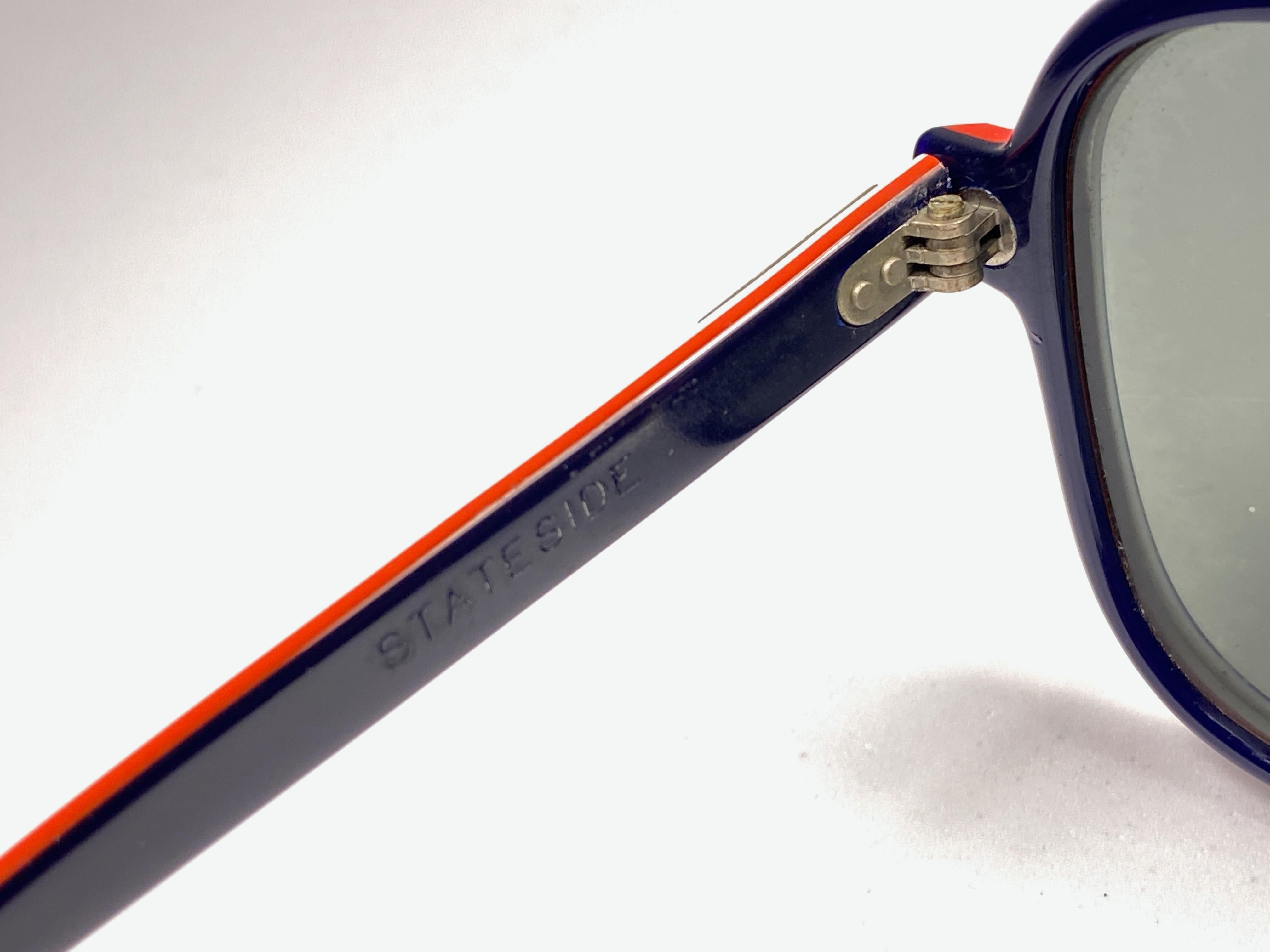 Ray Ban Vintage B&L Stateside Blau Rot Weiß Sport Gläser Sonnenbrille US (Beige)
