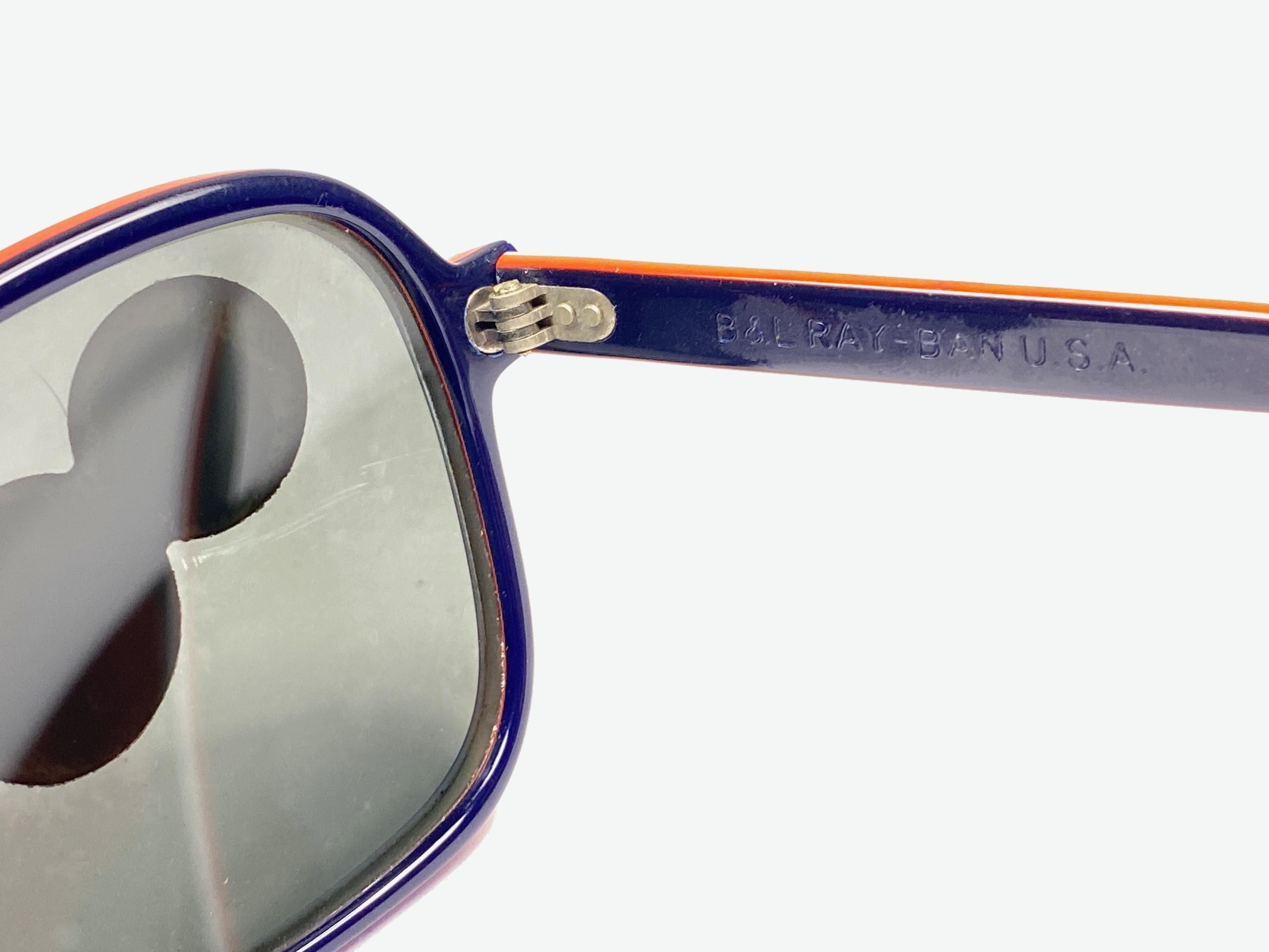 Ray Ban Vintage B&L Stateside Blau Rot Weiß Sport Gläser Sonnenbrille US im Zustand „Hervorragend“ in Baleares, Baleares